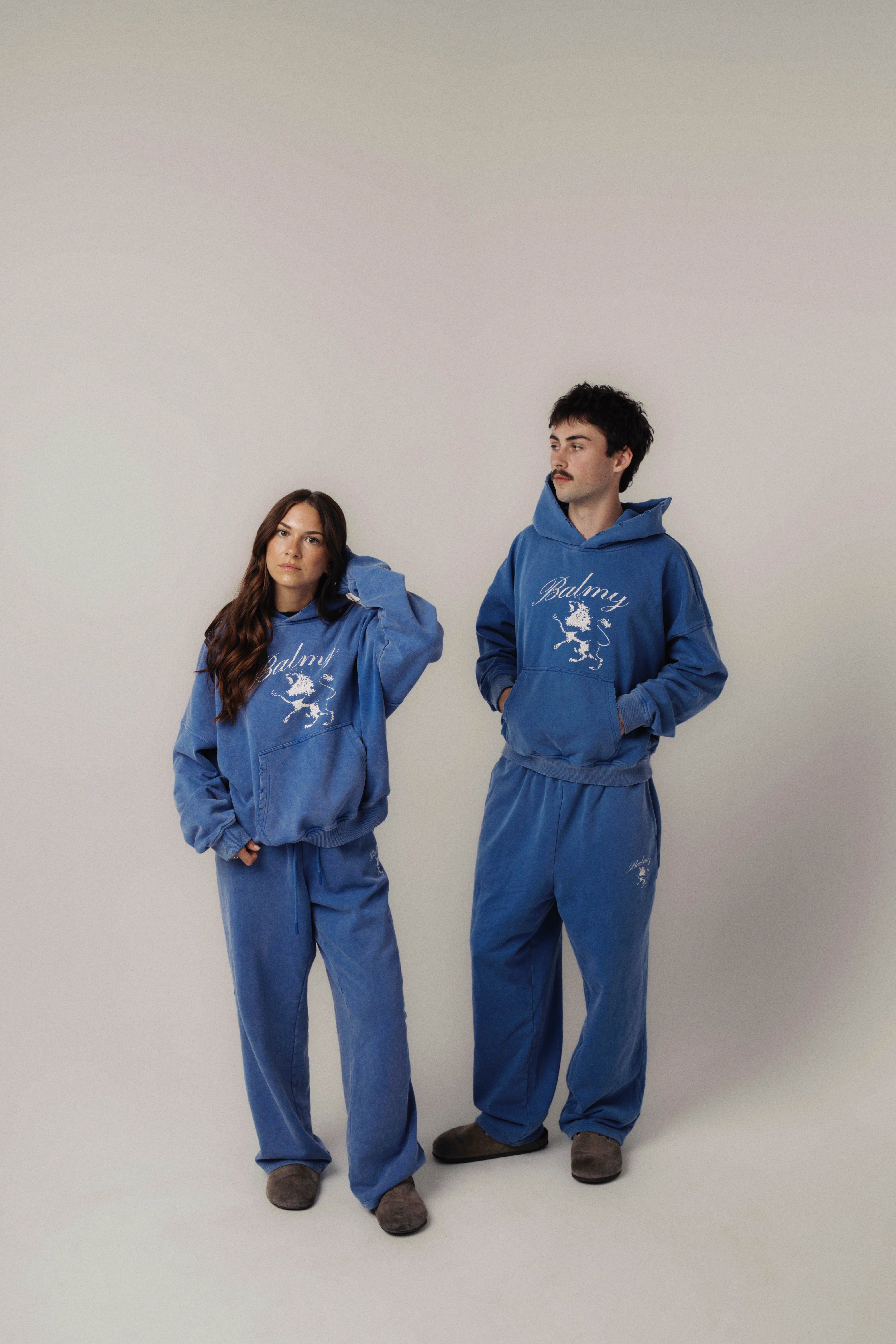 "Lion of Judah" wide-leg sweatpants