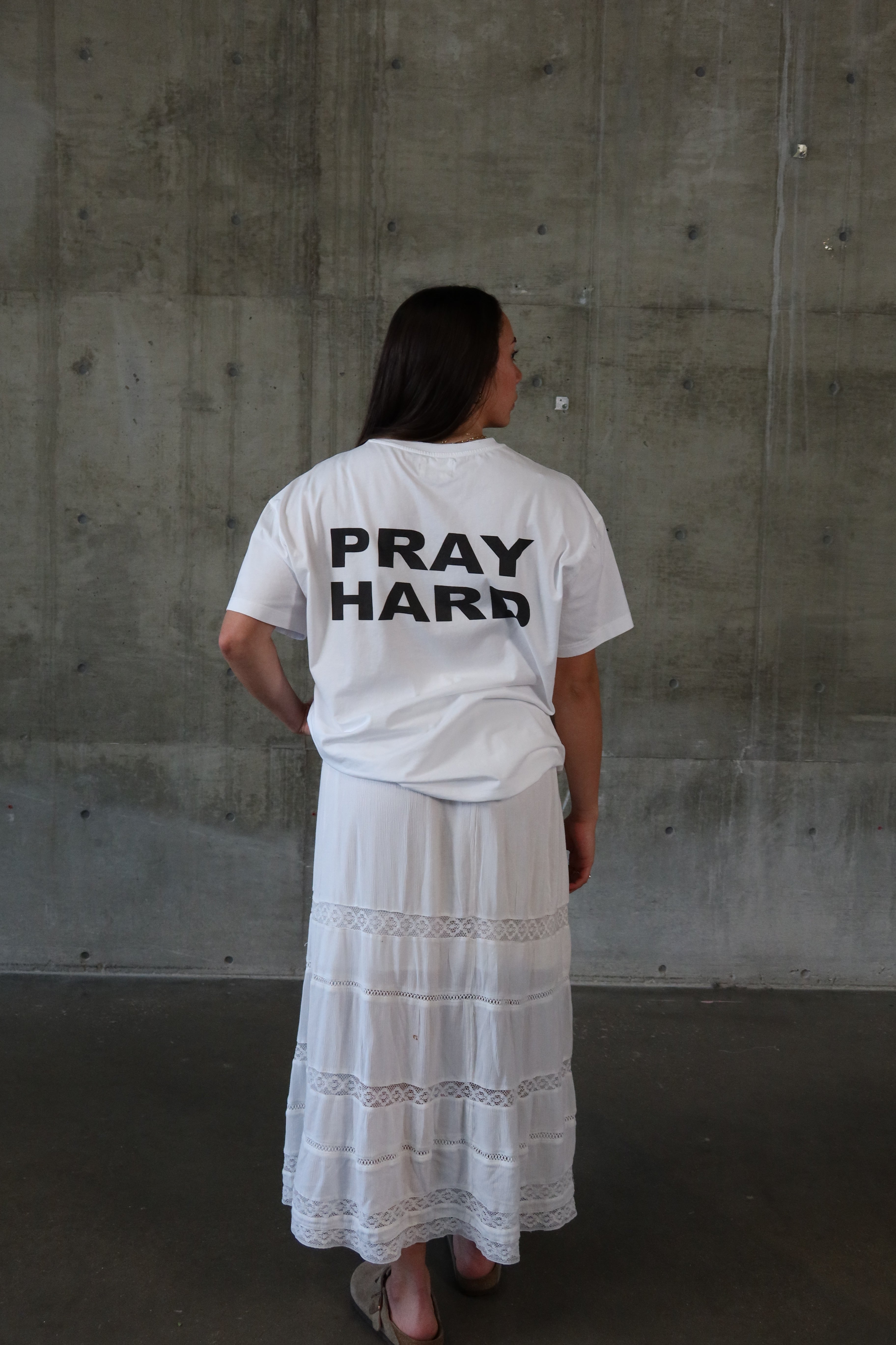 "PRAY HARD" TEE